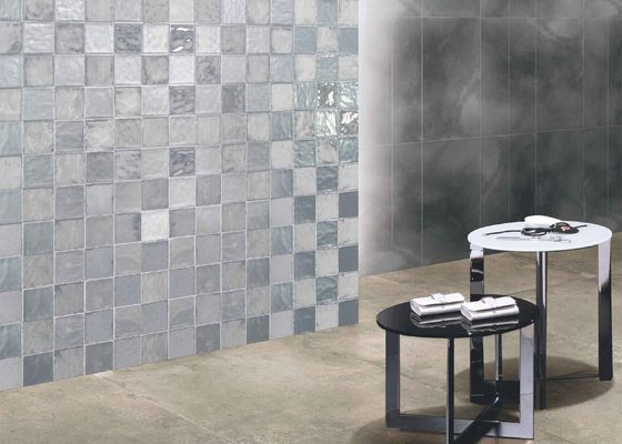 De glanzende Zilverachtige Binnenmuur betegelt 75x150mm voor KTV Deco